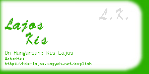 lajos kis business card
